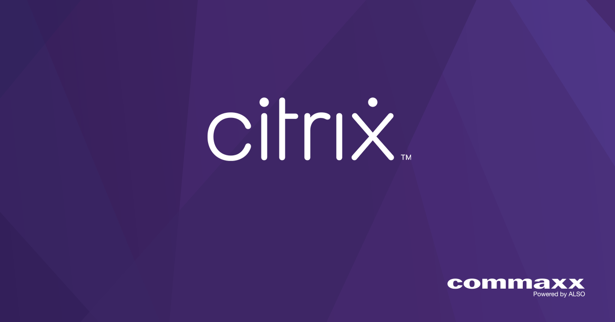 Lilla banner. Citrix by Commaxx powered by ALSO