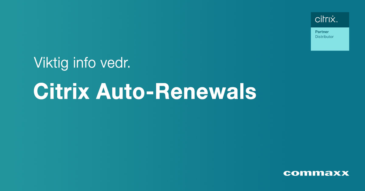 Citrix Auto-Renewals